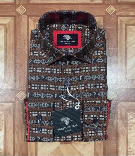 Chemise homme à motif de moucharabieh