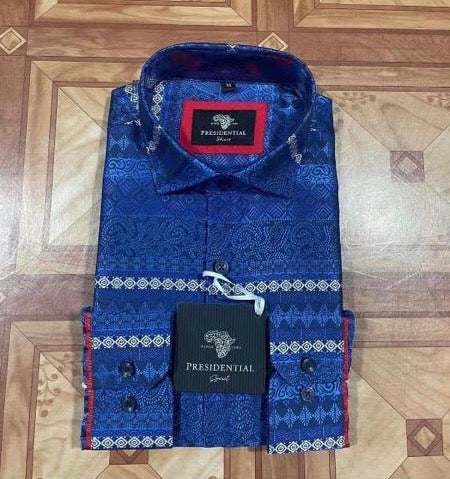 Chemise homme à motif de moucharabieh