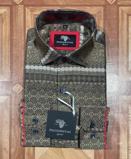 Chemise homme à motif de moucharabieh