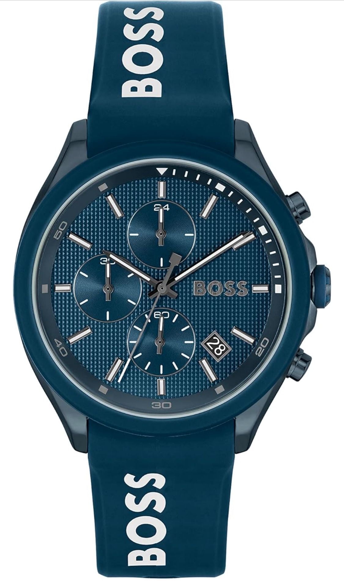 Montre BOSS pour Homme, Chronographe à Quartz Collection Velocity avec Bracelet en Silicone