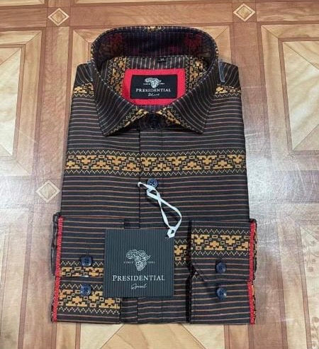 Chemise homme à motif de moucharabieh