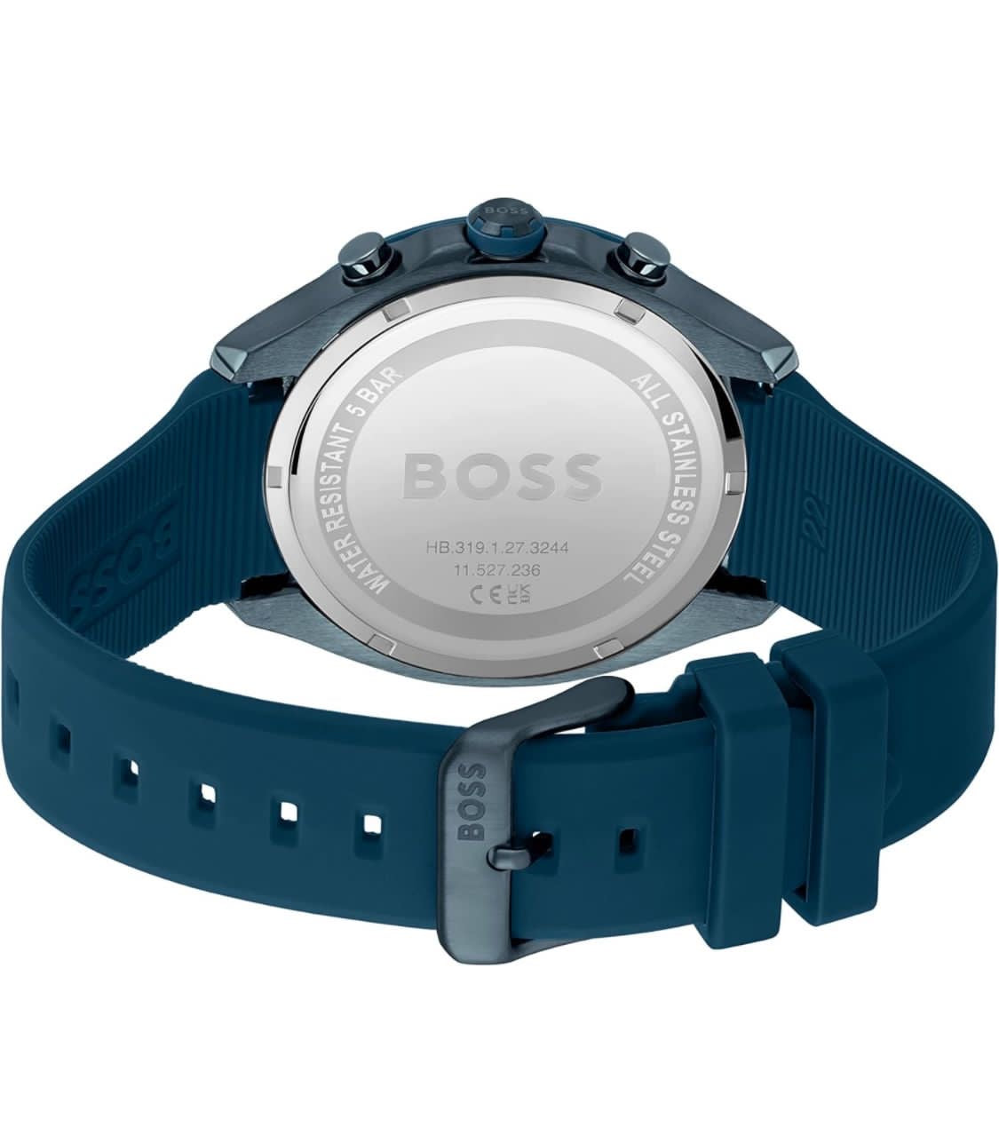 Montre BOSS pour Homme, Chronographe à Quartz Collection Velocity avec Bracelet en Silicone