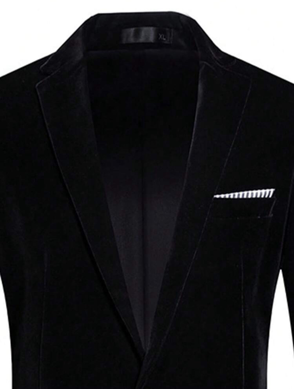 Blazer en velour Noir pour Homme 1 bouton