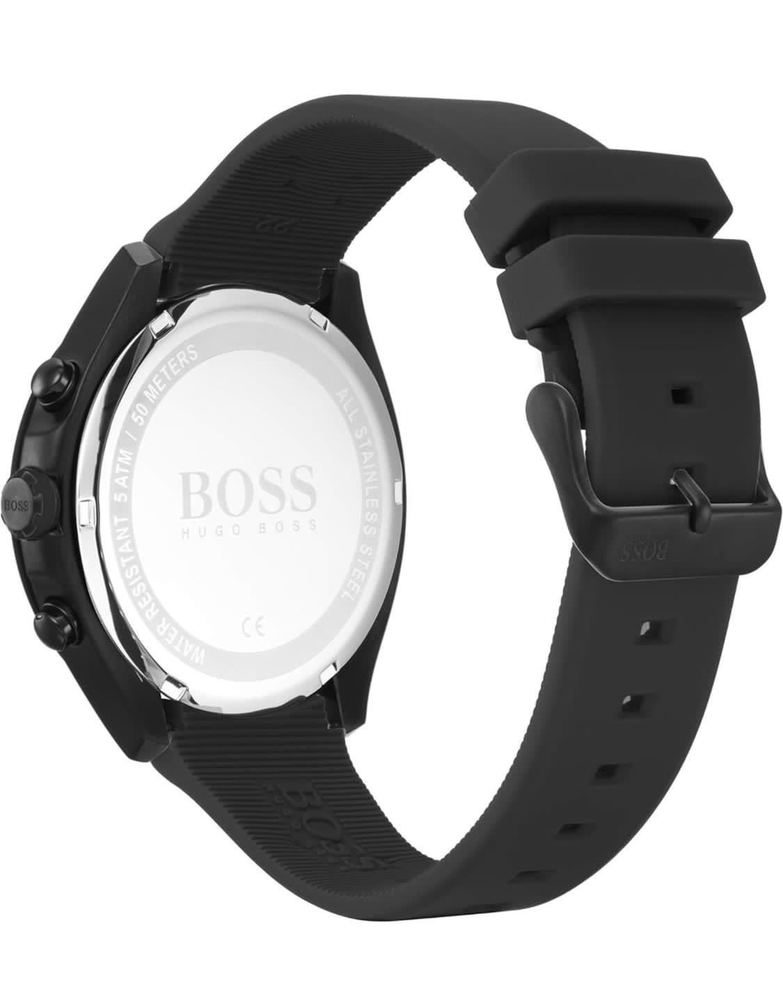 Montre BOSS pour Homme, Chronographe à Quartz Collection Velocity avec Bracelet en Silicone