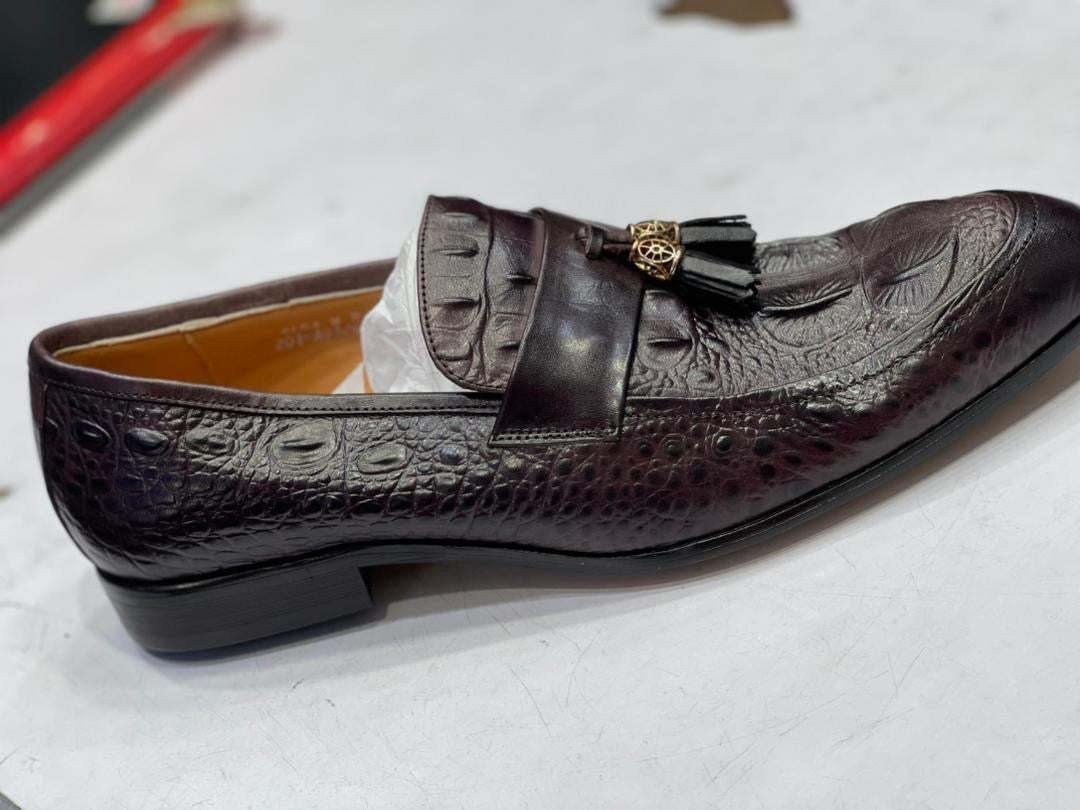 Mocassins en peau de crocodile pour homme