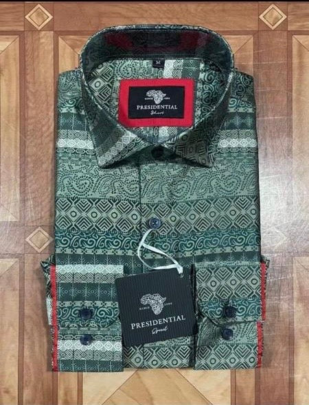 Chemise homme à motif de moucharabieh