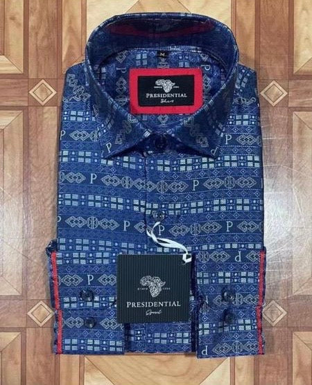 Chemise homme à motif de moucharabieh