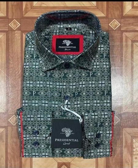 Chemise homme à motif de moucharabieh