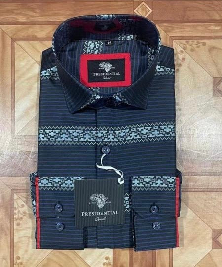 Chemise homme à motif de moucharabieh