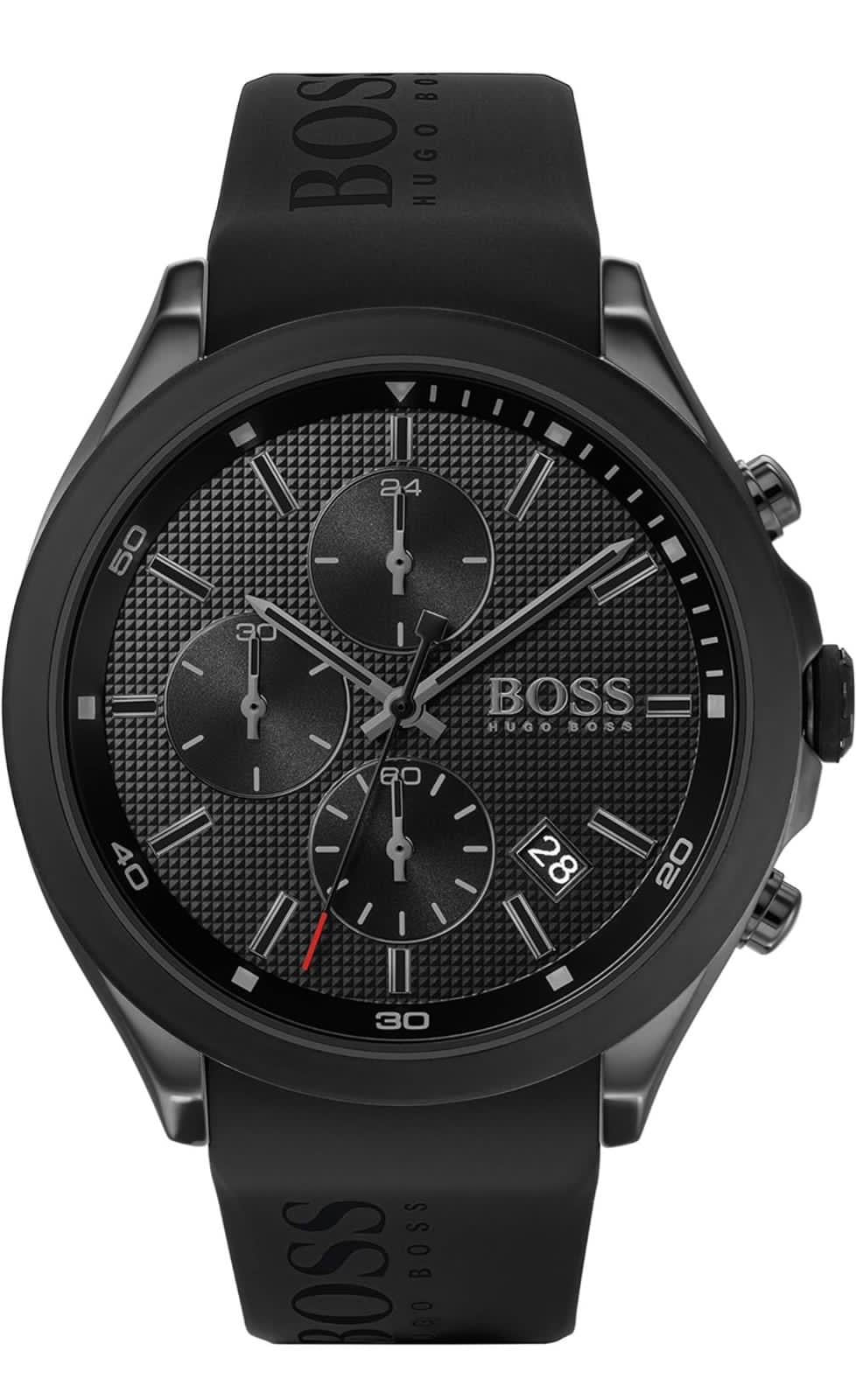 Montre BOSS pour Homme, Chronographe à Quartz Collection Velocity avec Bracelet en Silicone