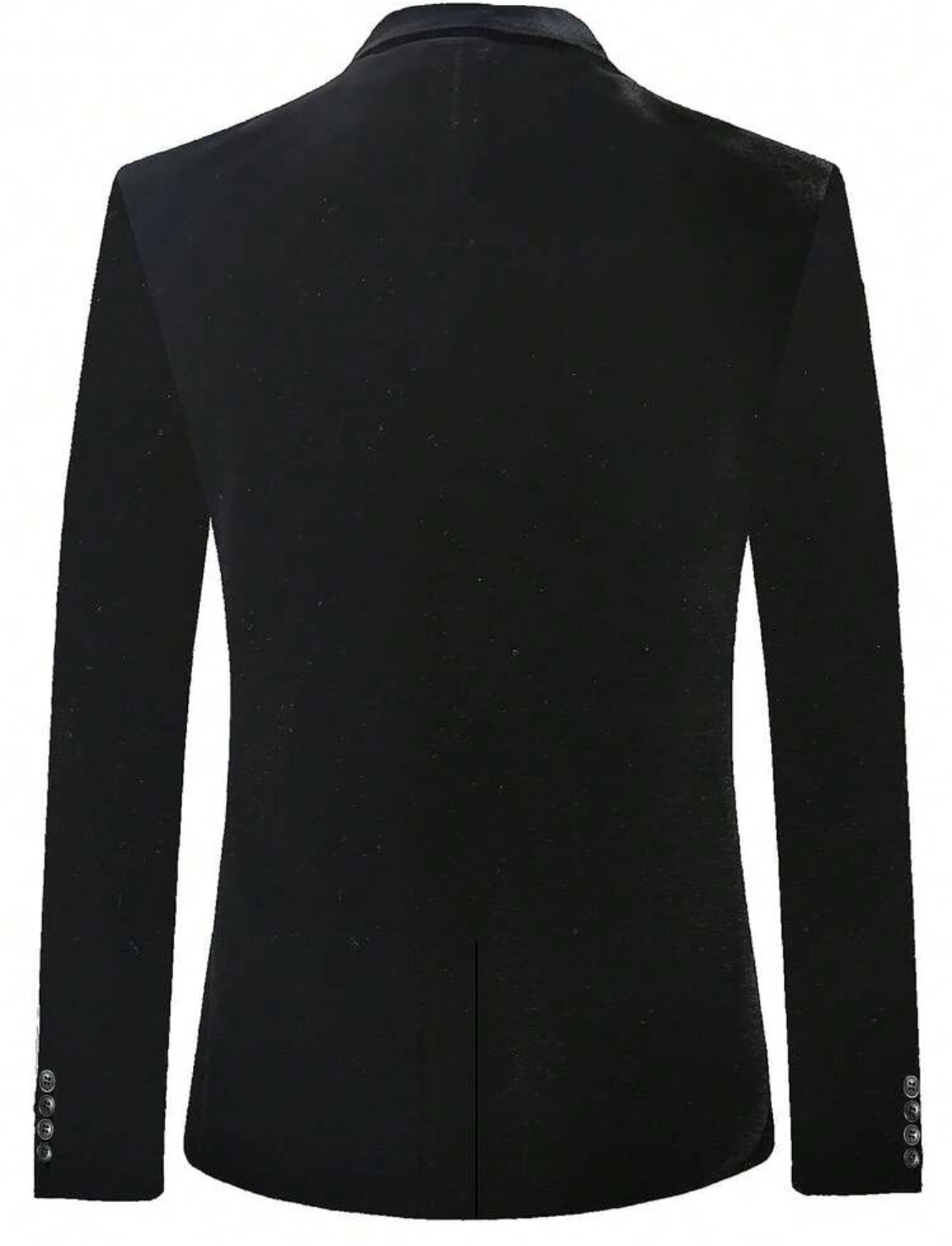 Blazer en velours Noir à 2 boutons pour hommes